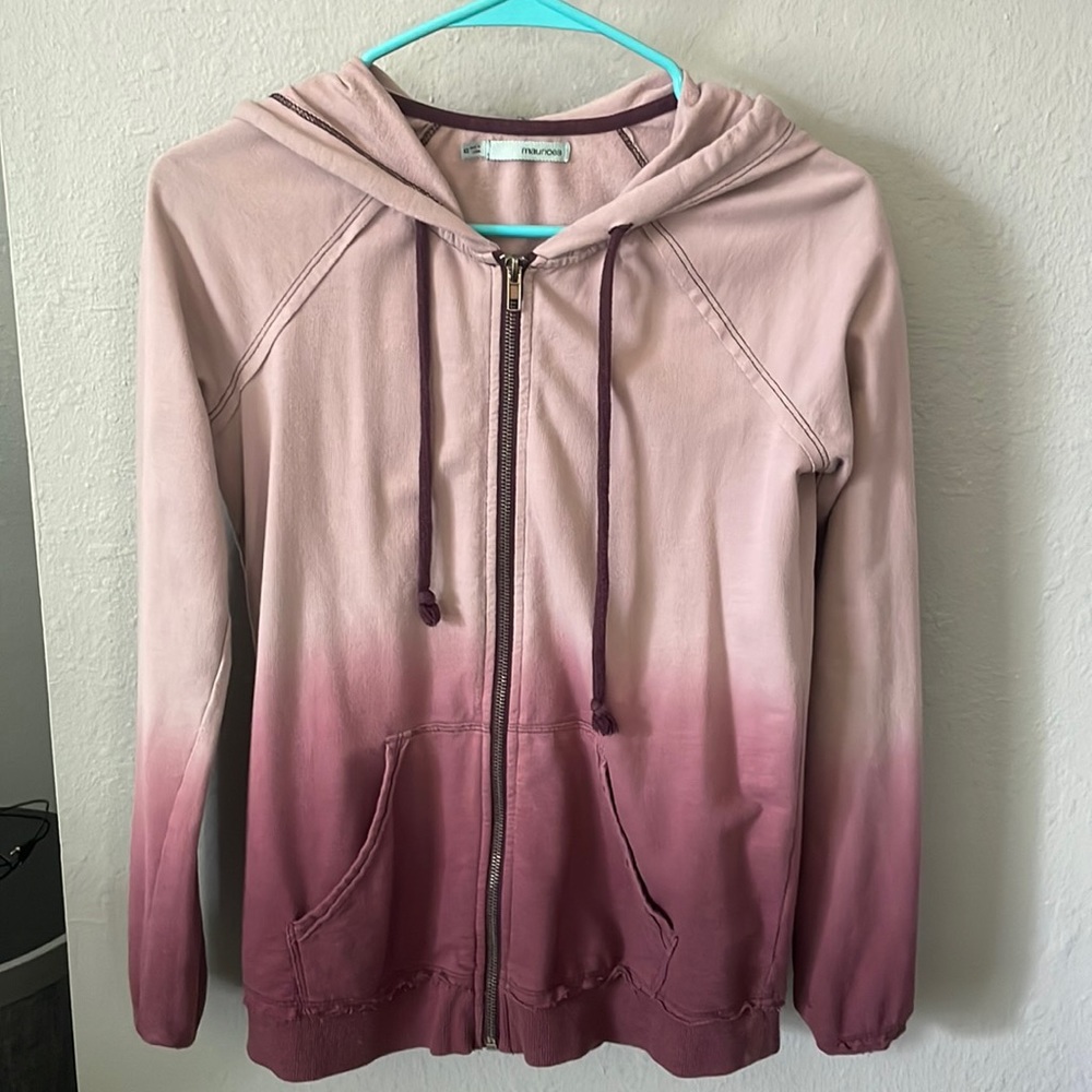Pink hooded zip up